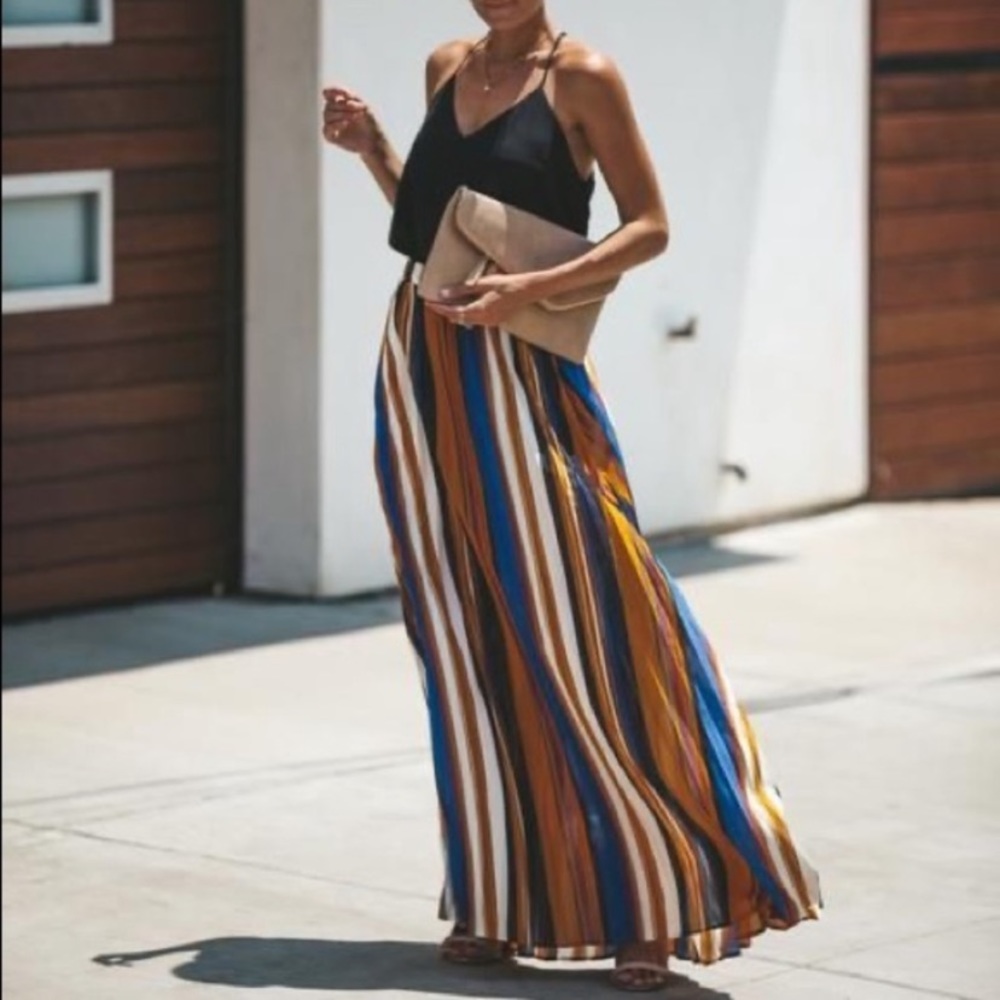 Striped Maxi Skirt